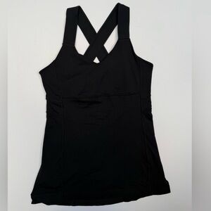 Lululemon Women's Black Cross-Back Top Size XXS